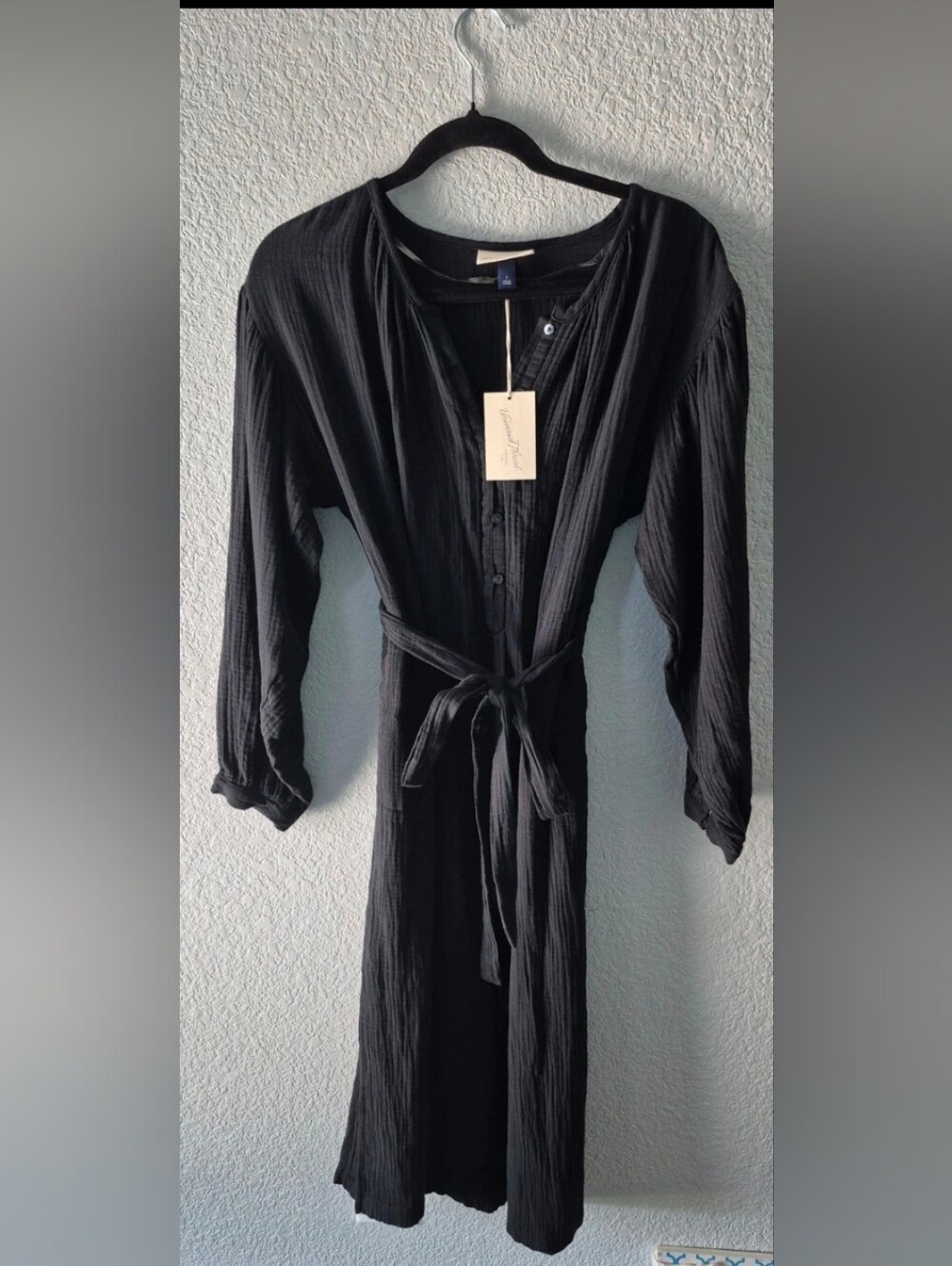 Universal Thread Black Button-Front Tie-Waist Women’s Dress Size Small